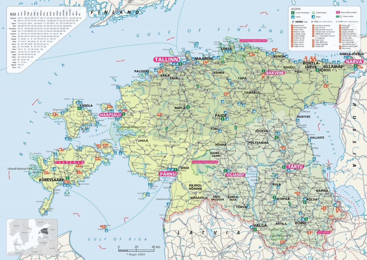 peta wisata Estonia
