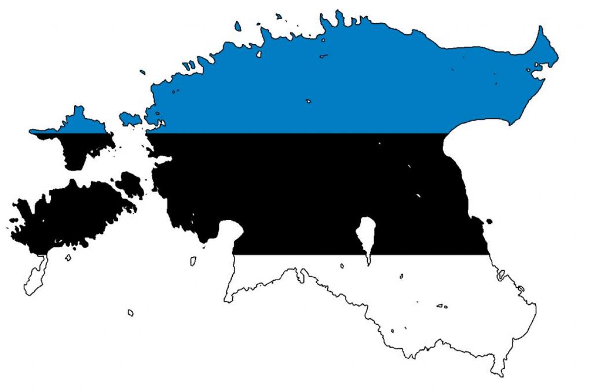 peta dari bendera Estonia