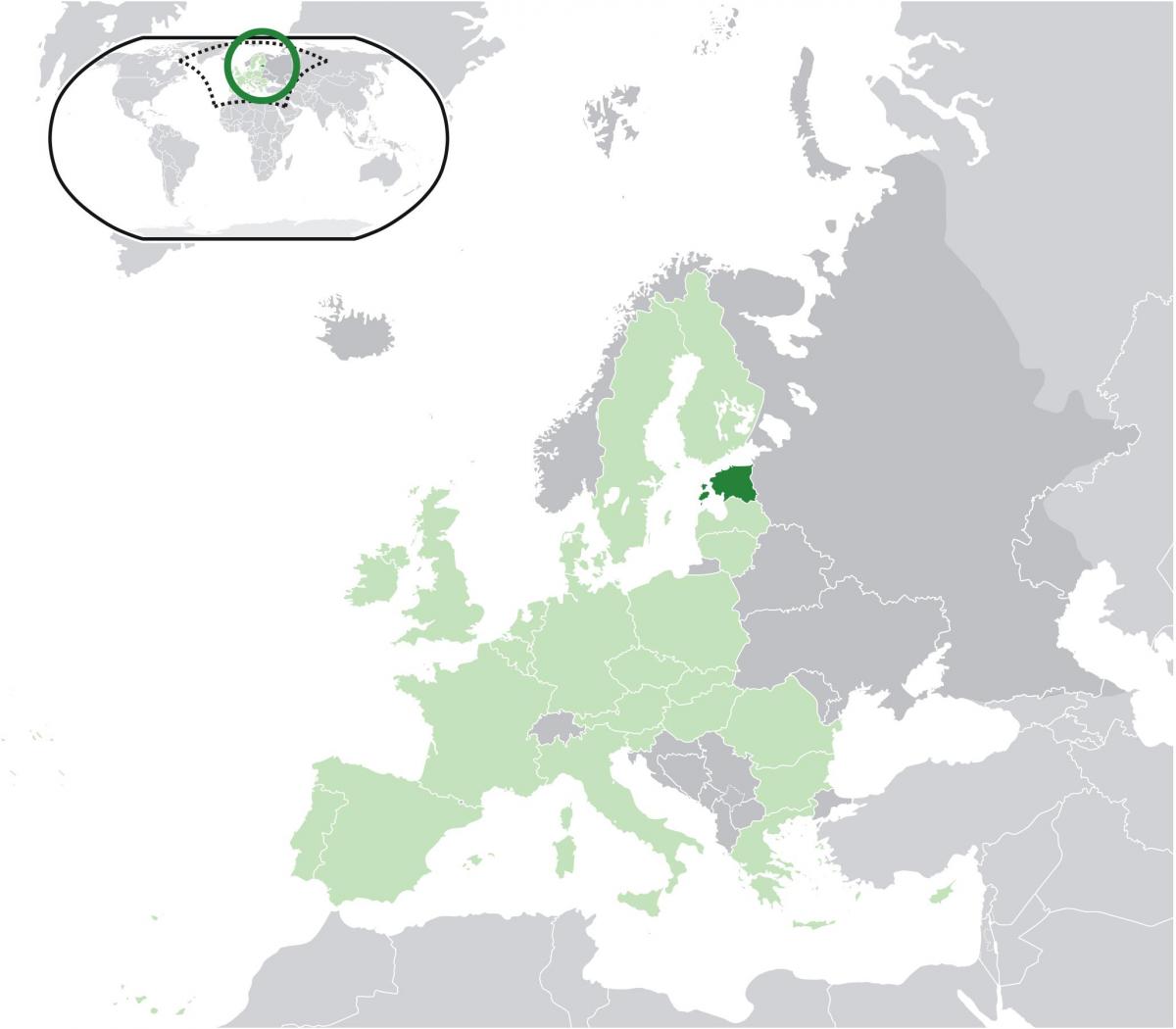 Estonia pada peta eropa