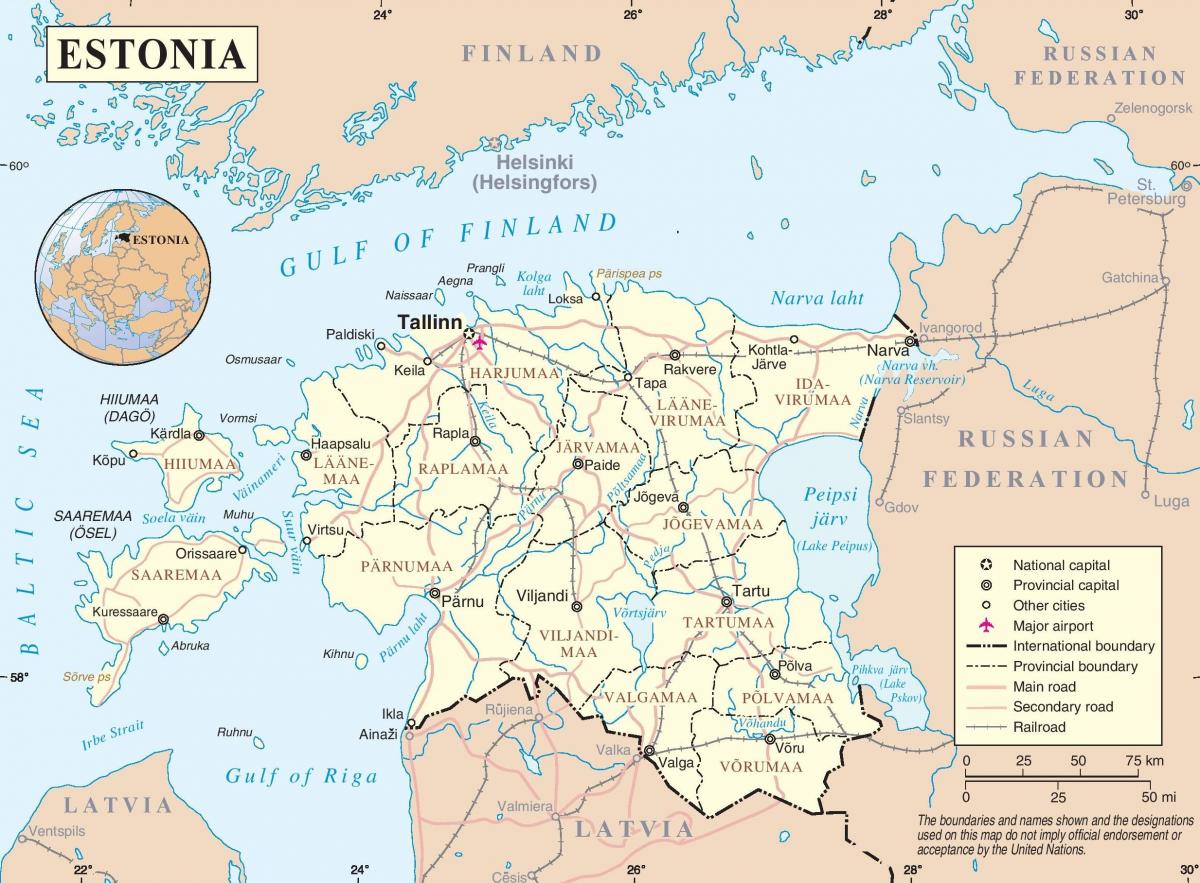 Estonia pada peta