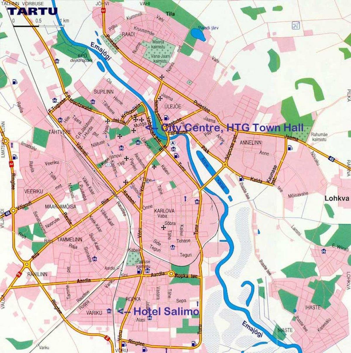 peta dari tartu, Estonia