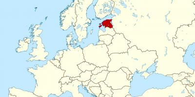 Estonia lokasi pada peta dunia