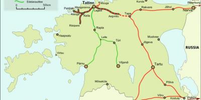 Peta dari estonia kereta api